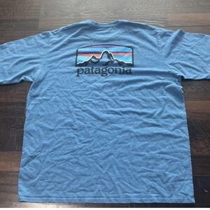 Patagonia Light Blue Short Sleeve Tee- Large